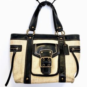 VINTAGE COACH Legacy Natural Straw Leather M05K113